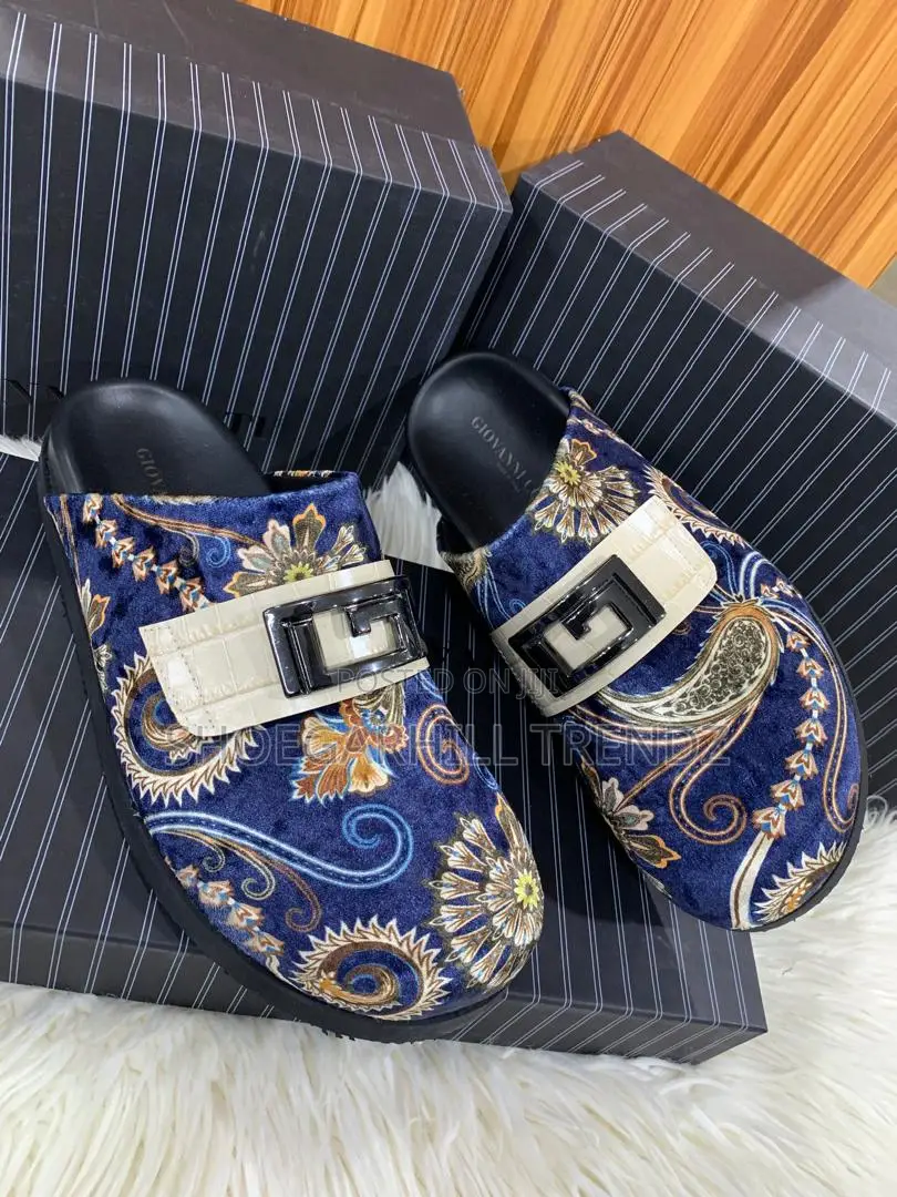 Premium Giovanni Conti Damask Mules | Luxury Craftsmanship.