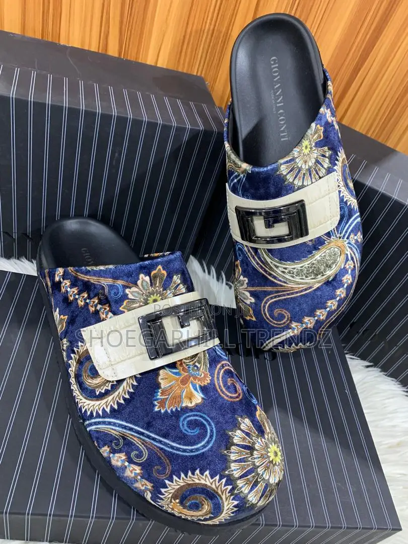 Premium Giovanni Conti Damask Mules | Luxury Craftsmanship.