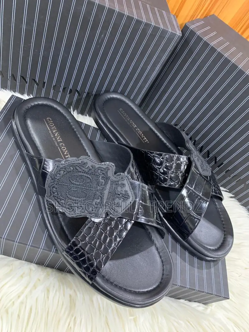 Premium Giovanni Conti Palm Slippers | Luxury Comfort Modern Style
