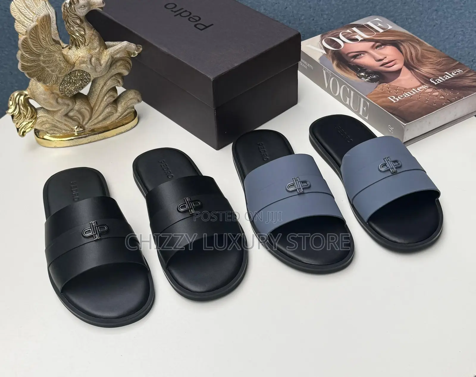 Pedro Quality Luxury Men Genuine Leather Pams