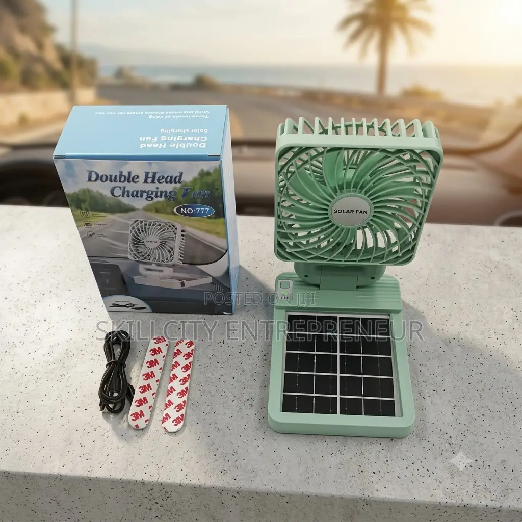 Double Head Solar Charging Fan