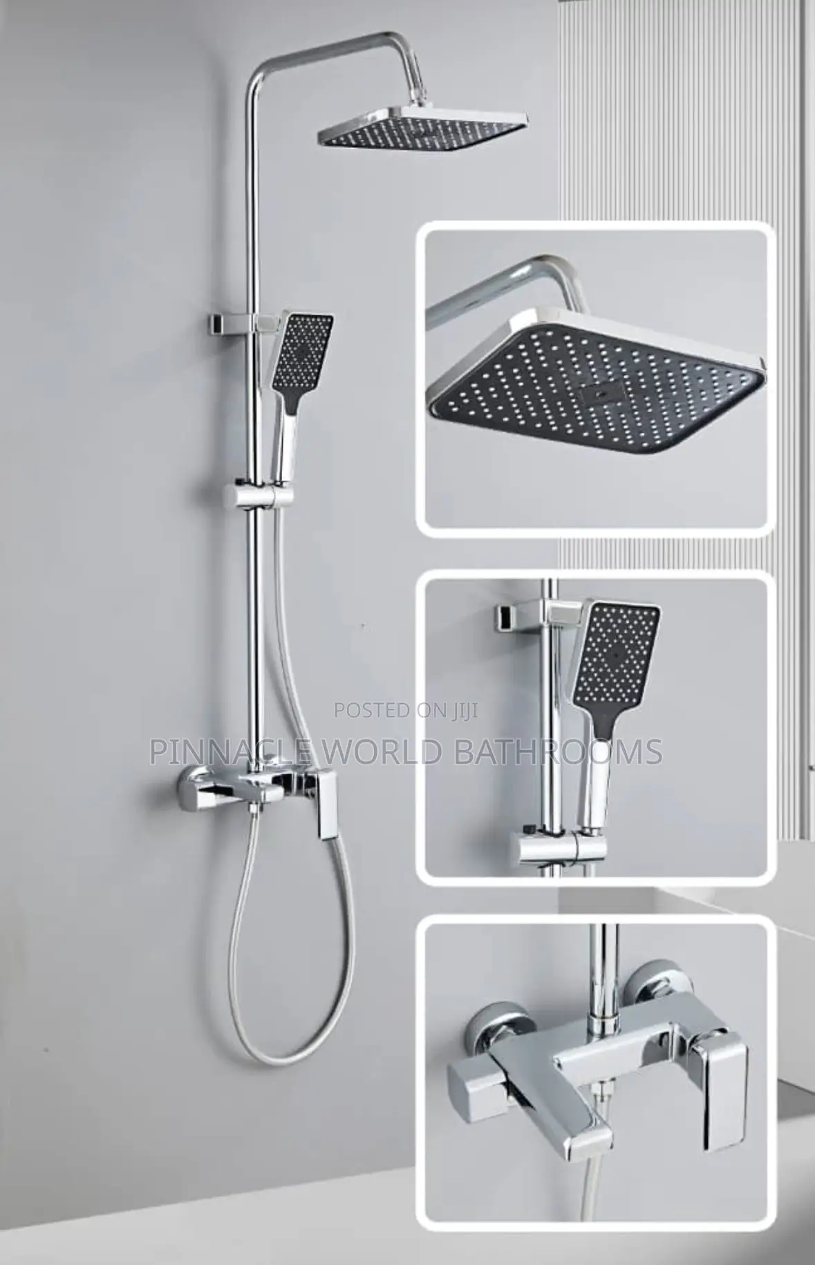 England Stainless /Chrome Standing Shower Set (Hot and Cold)