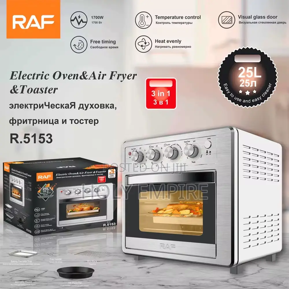 25l, 3 in 1 Electric Oven ,Air Fryer ,Toaster