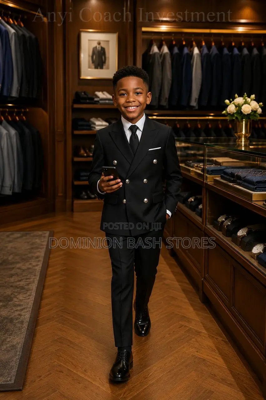 Premium Luxury Children Double Breasted Suit