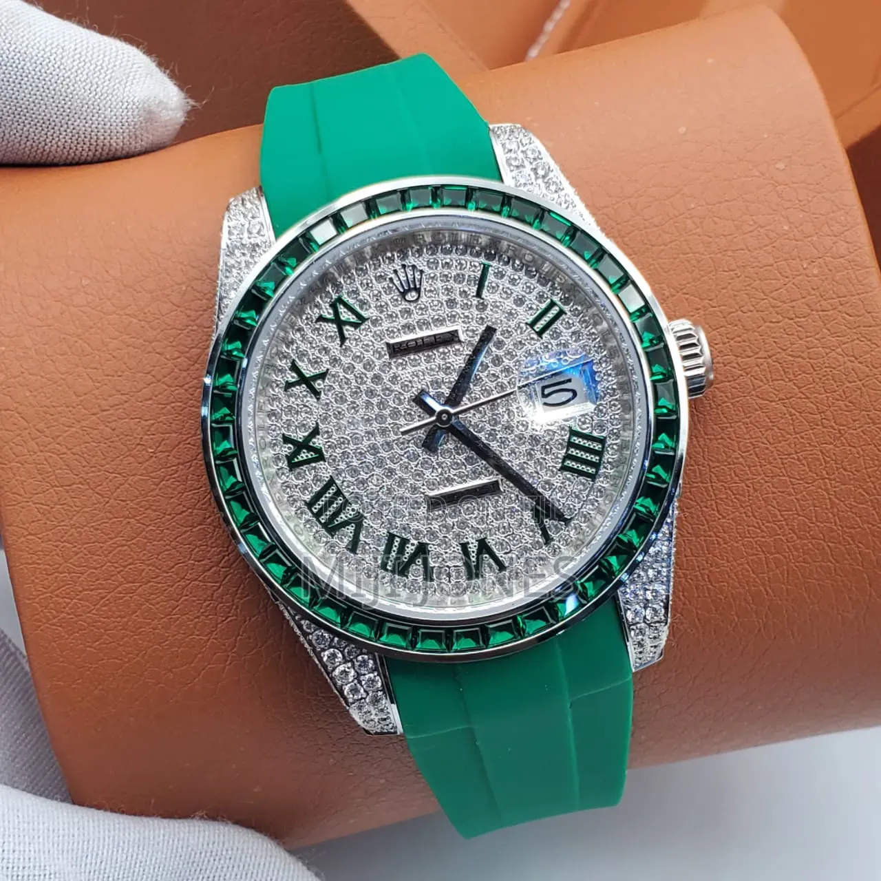 Rolex Date Just Inspired Sport Watch With Bling Dial