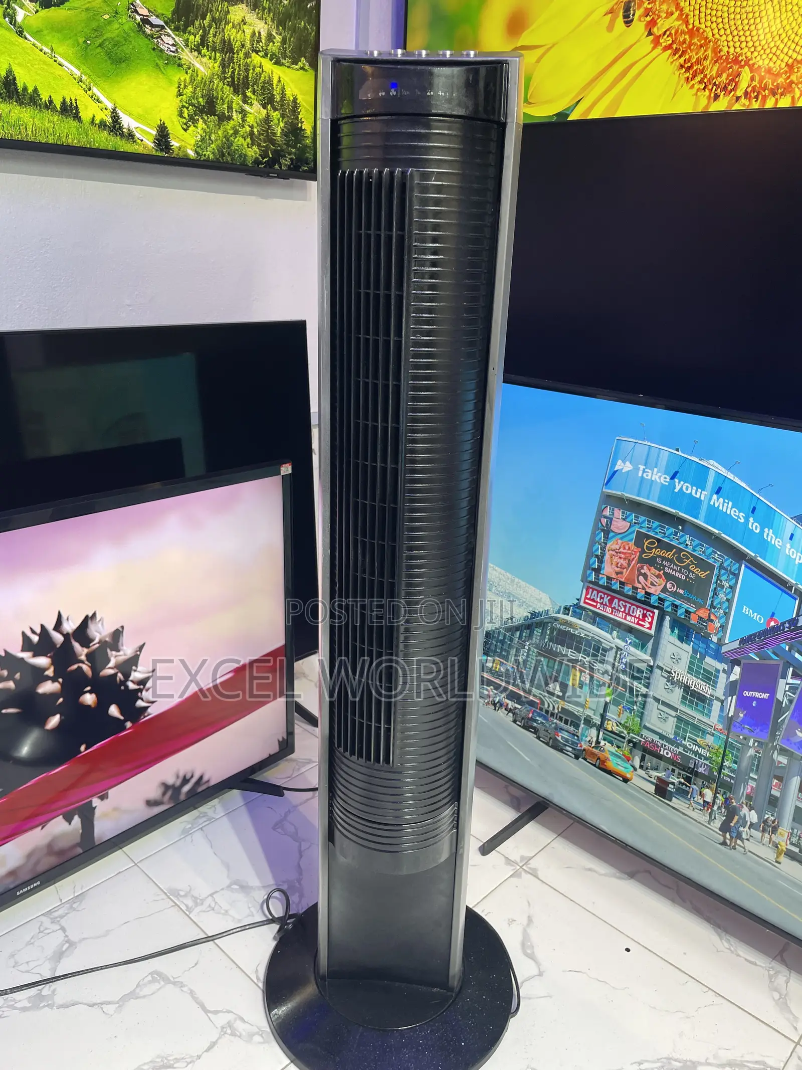 Honeywell Comfort Control Oscillating Tower Fan With 3 Speed Settings