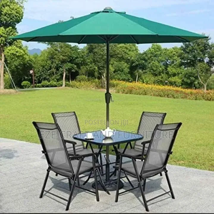 Outdoor Patio Courtyard Folding Chair Set