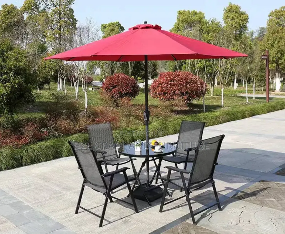 Outdoor Patio Courtyard Folding Chair Set