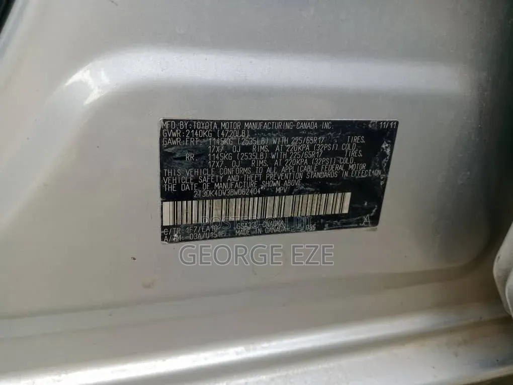 Toyota RAV4 2012 Silver