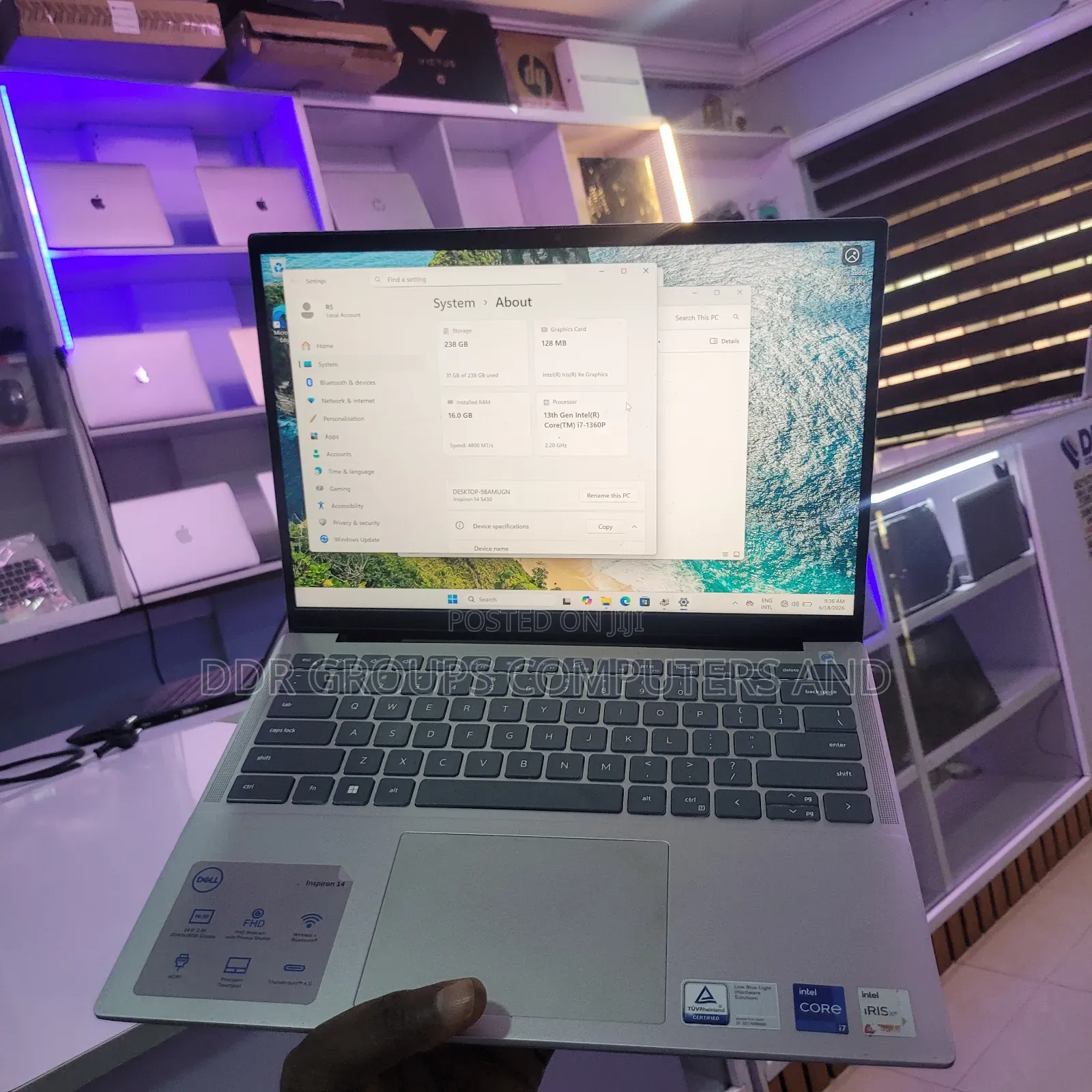Laptop Dell Inspiron 14 5458 16GB Intel Core Ultra 7 SSD 256GB