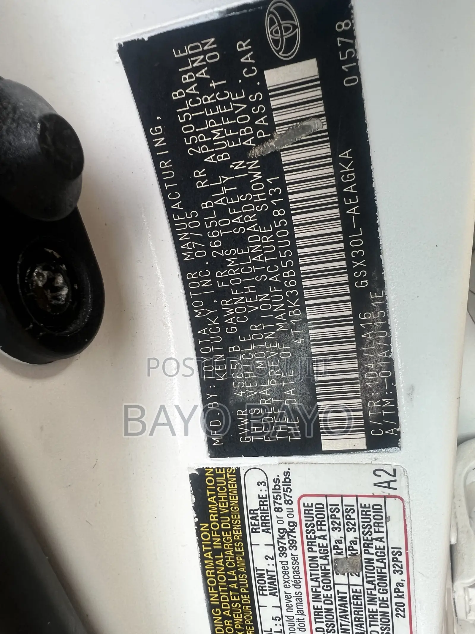 Toyota Avalon XLS 2007 White