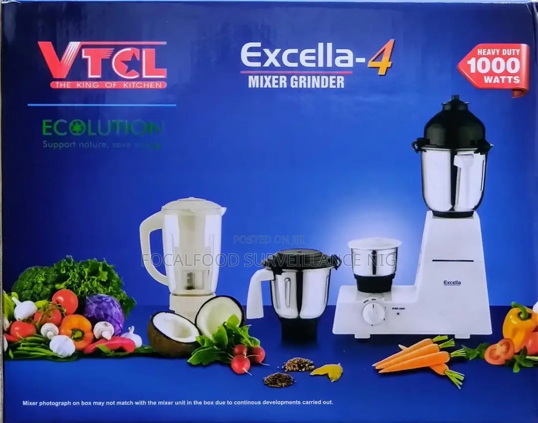 4 Jars Excella 1000watts Grinder