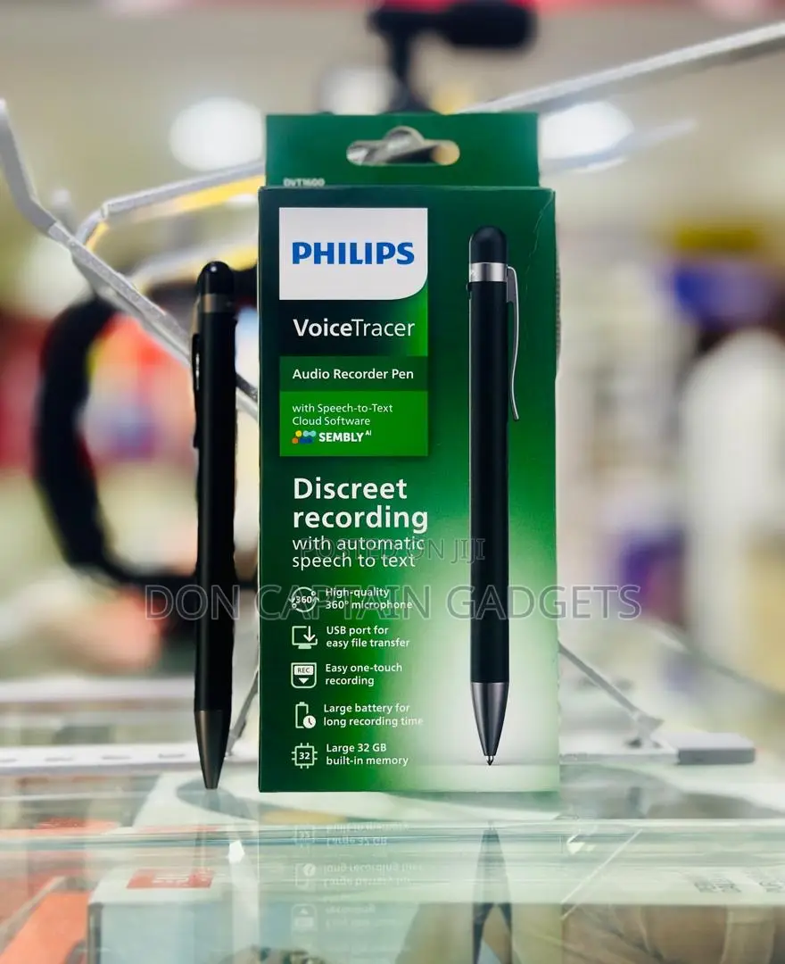 Philips Voice Tracer Audio Recorder Pen With Automatic Speech to Text