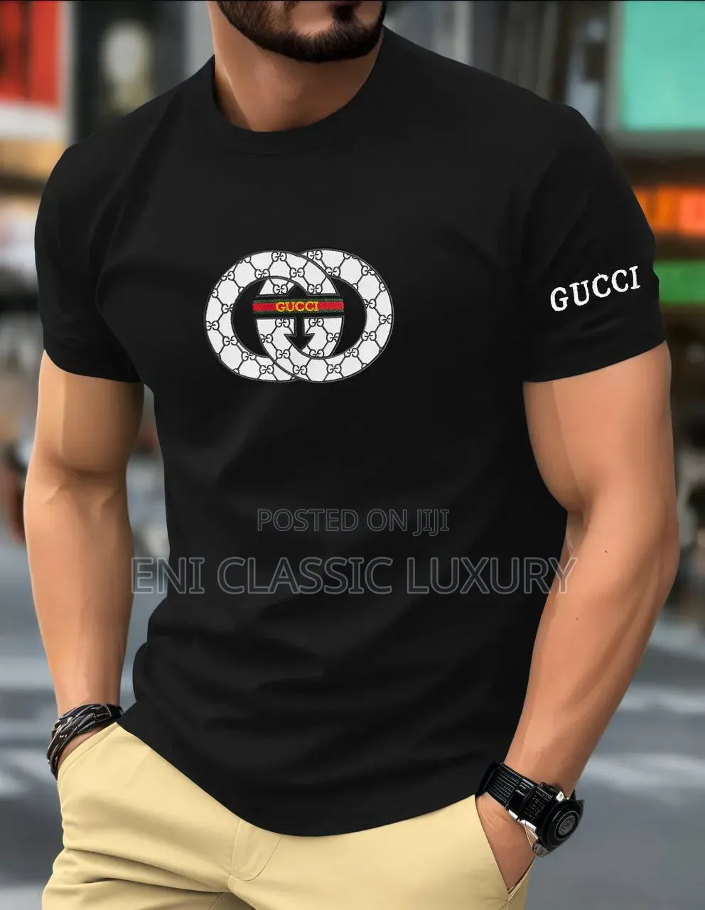 Top Notch Luxury Men's Round Neck Gucci Best Quality Well Banded
