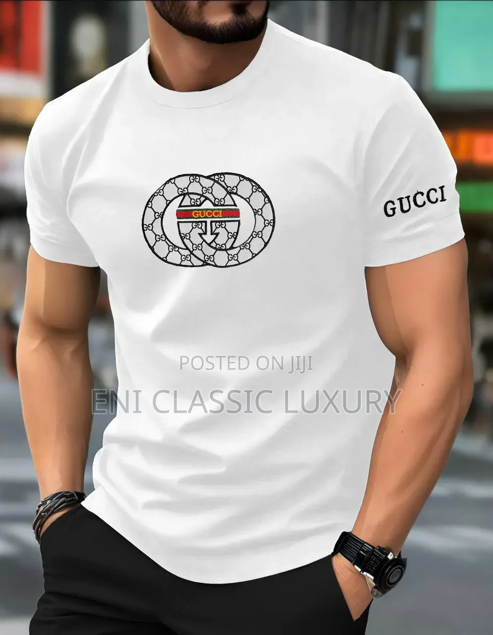 Top Notch Luxury Men's Round Neck Gucci Best Quality Well Banded