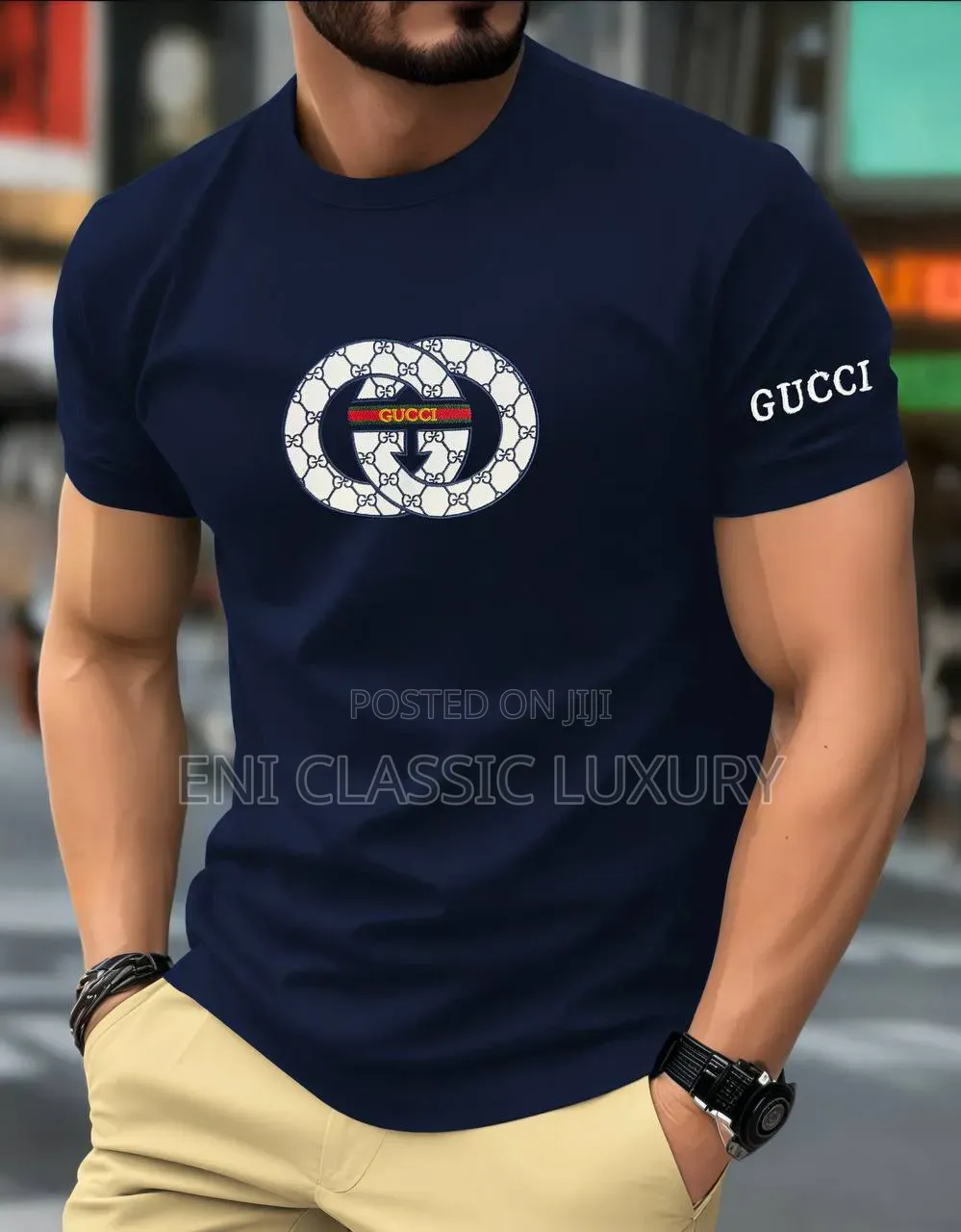 Top Notch Luxury Men's Round Neck Gucci Best Quality Well Banded