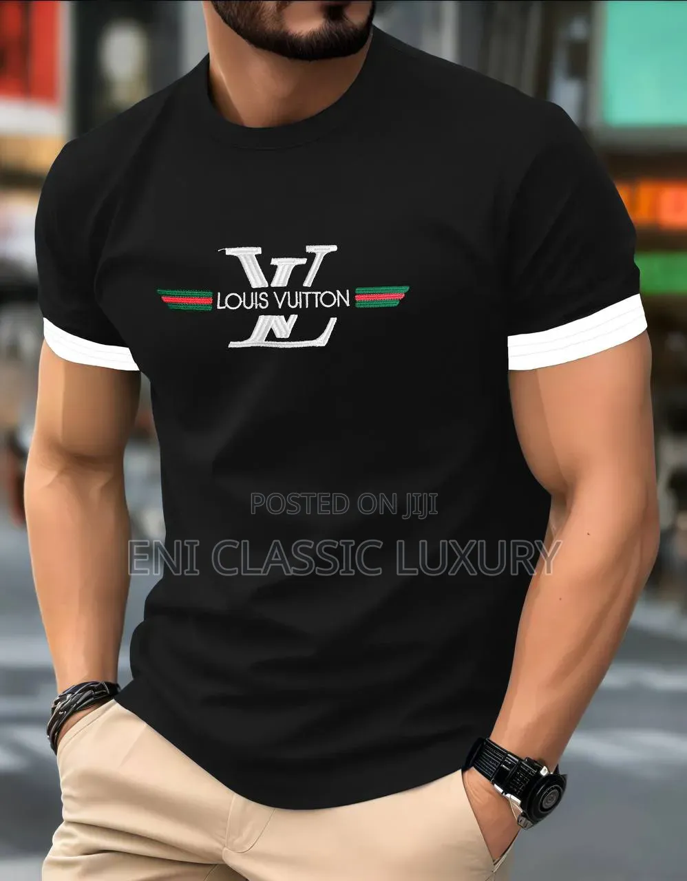 Top Notch Luxury Men's Round Neck Gucci Best Quality Well Banded