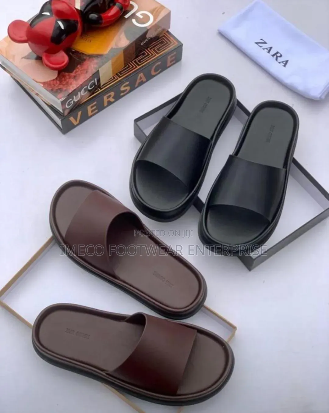 Zara Leather Palm Slippers