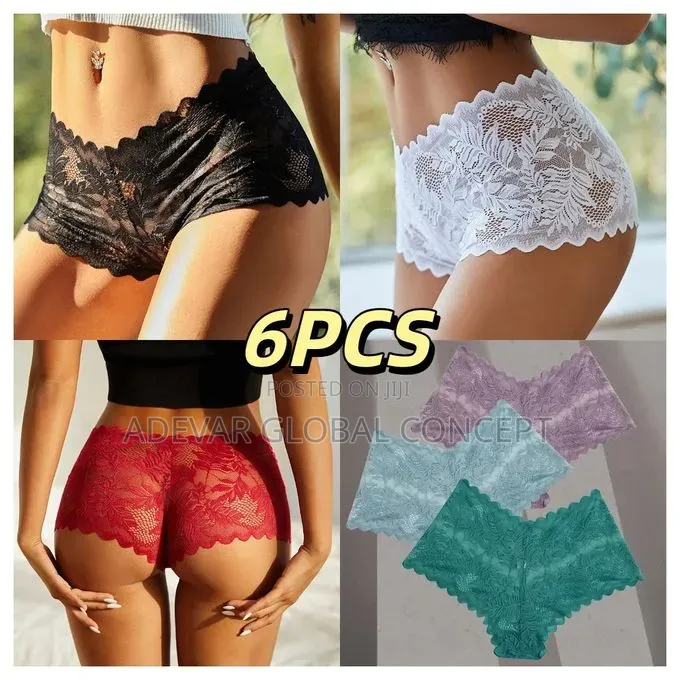 Women's Breathable Underwear Soft Thong Panties 6 in 1 Multiple Colors