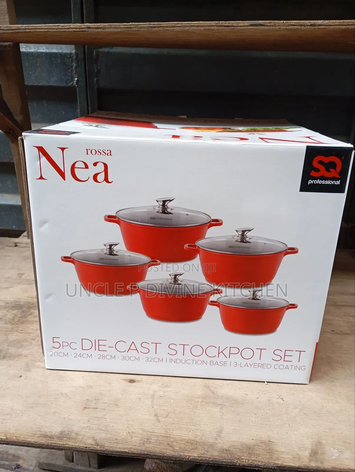 Sq Professional Rossa Nea 5pc Die Cast Stockpot Set, Induction Base.