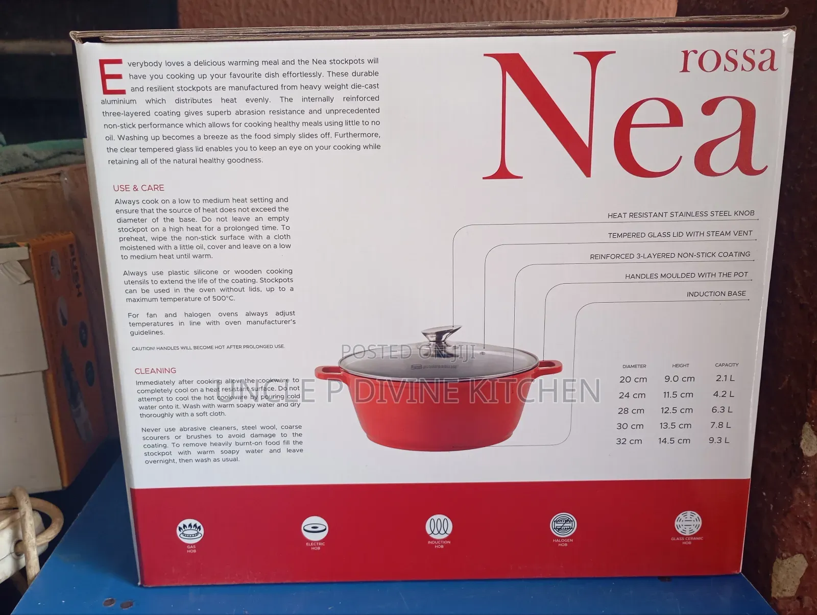 Sq Professional Rossa Nea 5pc Die Cast Stockpot Set, Induction Base.