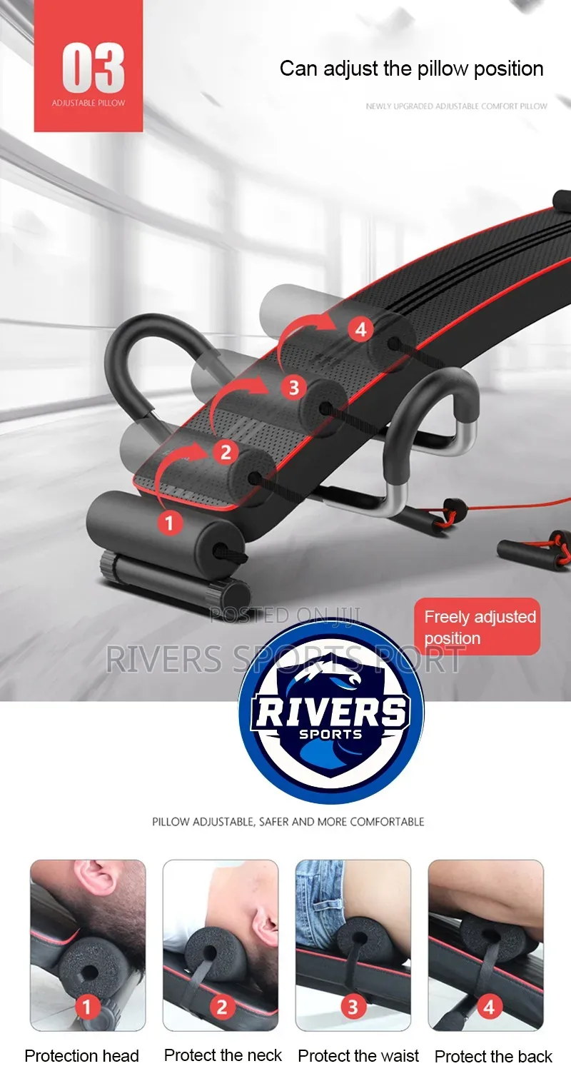 150kg Deluxe Adjustable Sit Up Abdominal Bench Press Weight Situp
