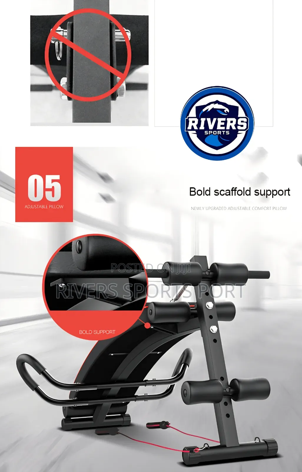 150kg Deluxe Adjustable Sit Up Abdominal Bench Press Weight Situp
