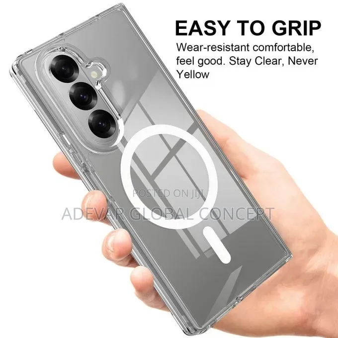 Samsung Galaxy Z Fold7 Scratchproof Pc Transparent Magsafe Phone Case