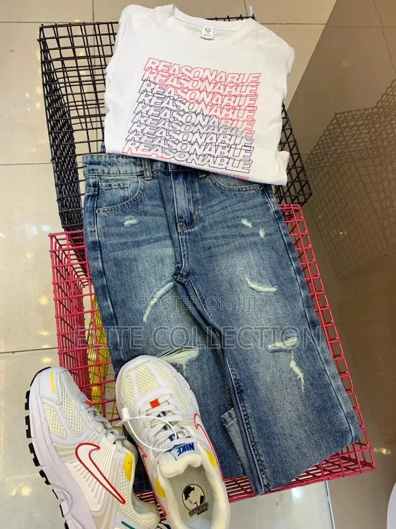 Luxury Quality Outfit Combo for Kids Top- Sneakers-Jeans-Little