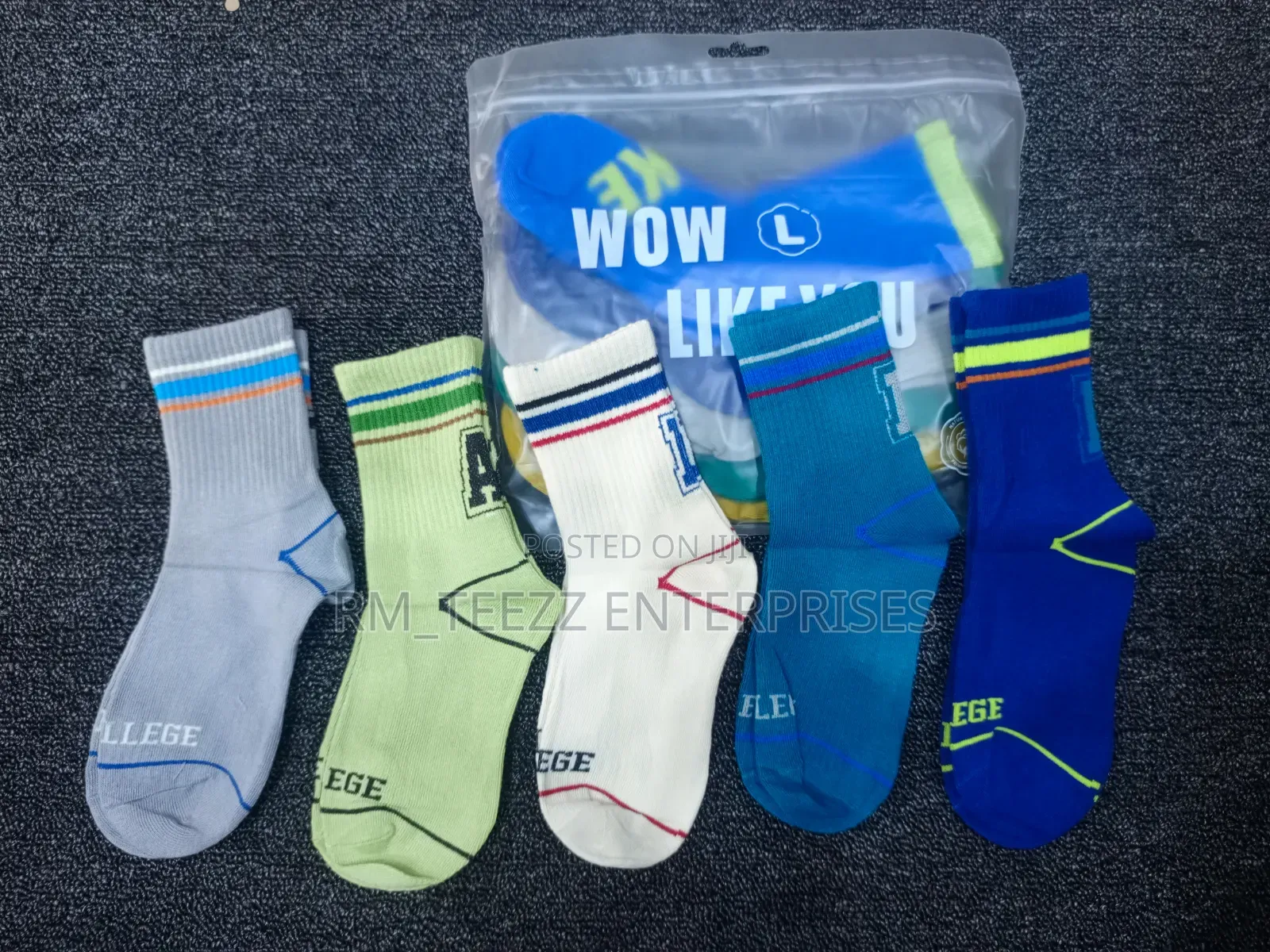 5-in-1 Children's Colored Socks