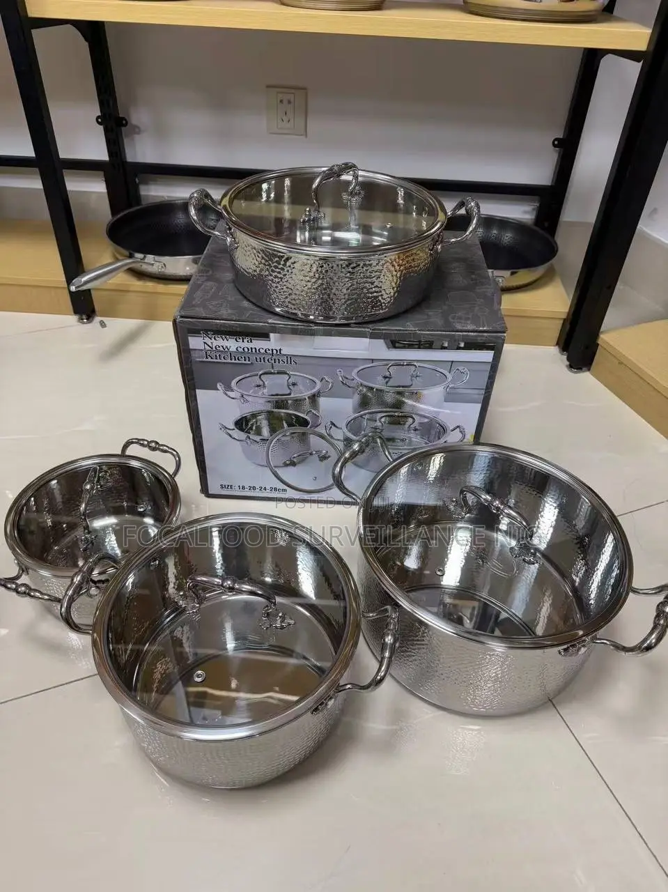 4 Set of Stainless Steel Cookware