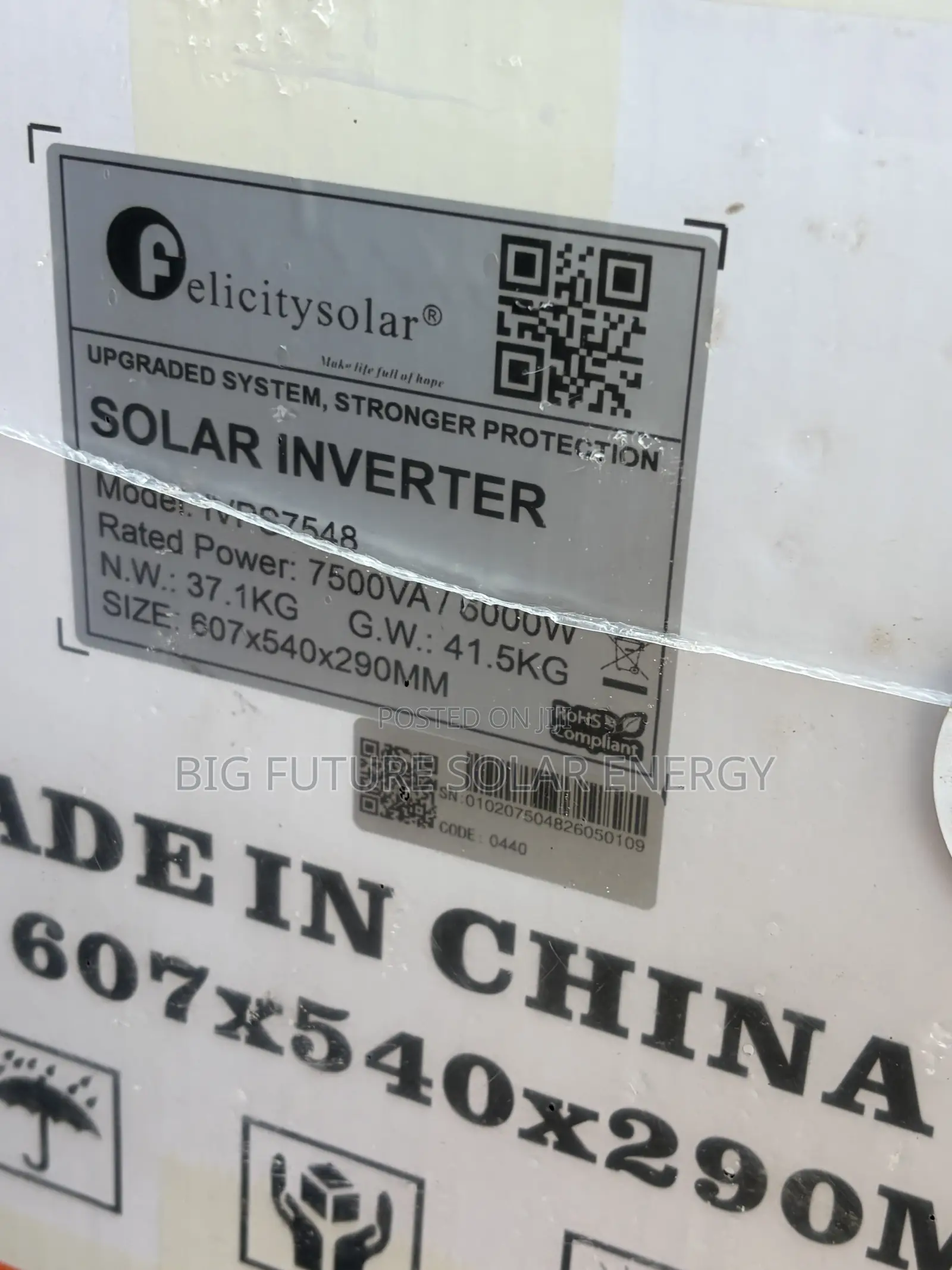 7.5kva Felicity Solar Inverter 48v