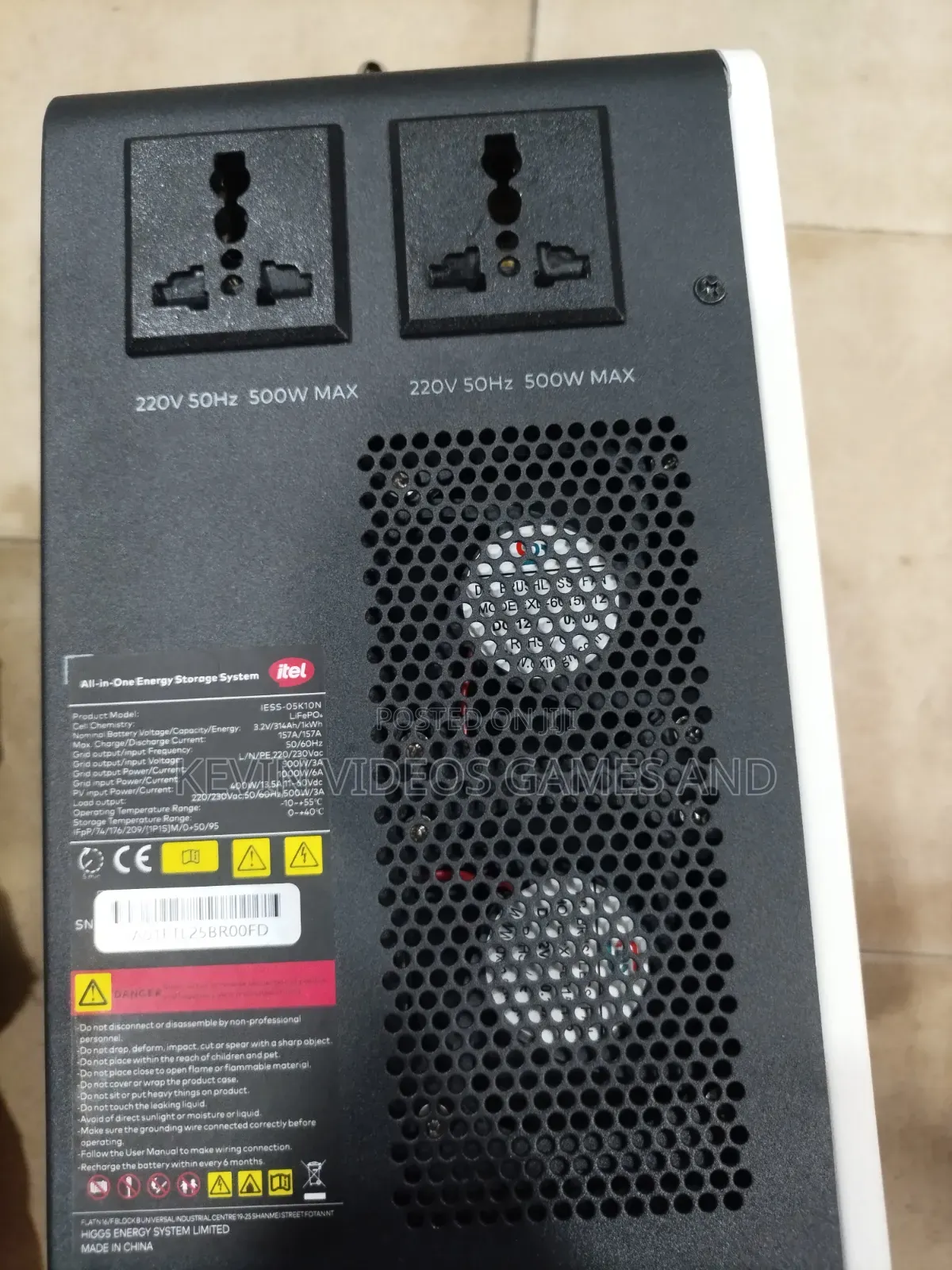 Itel Power Tank 1kwh/500watt Just 2 Month