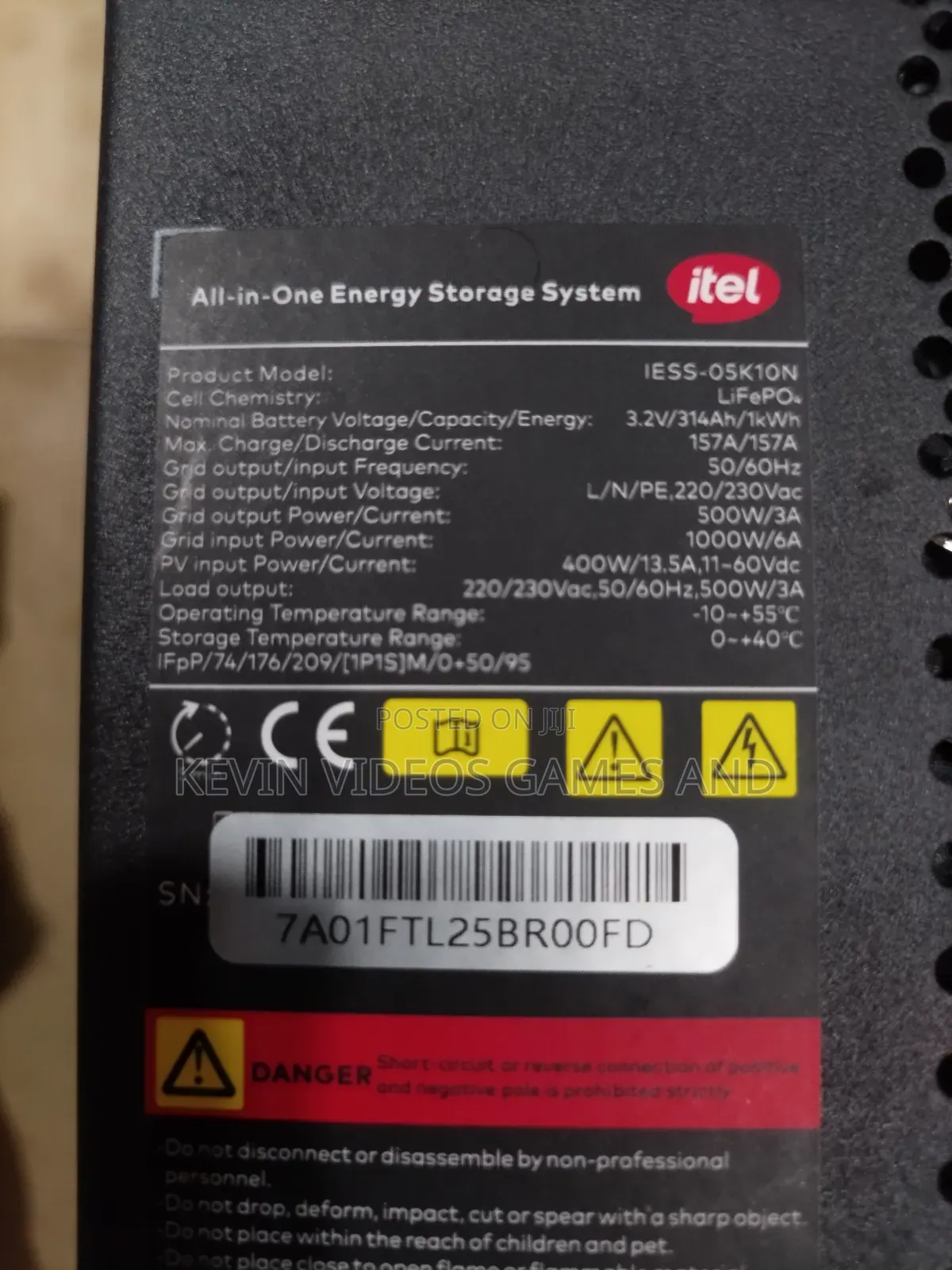 Itel Power Tank 1kwh/500watt Just 2 Month