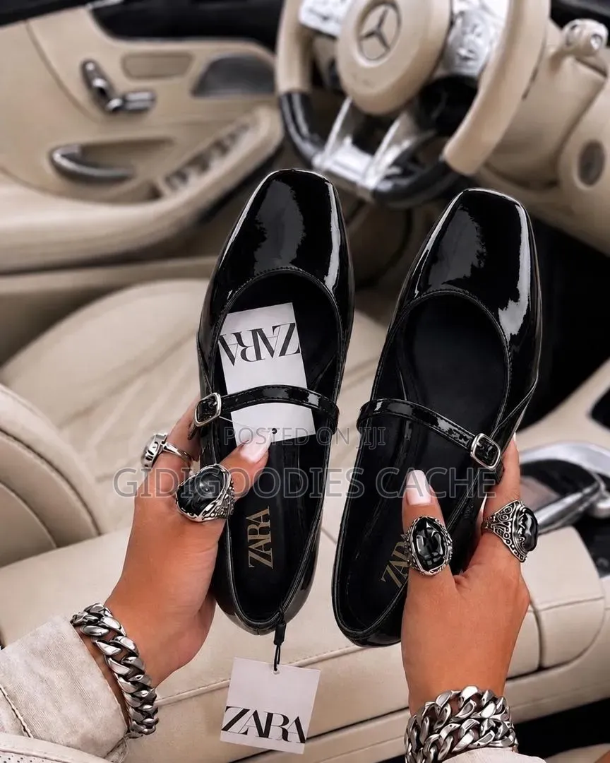 Zara Patent Leather Mary Jane Flats