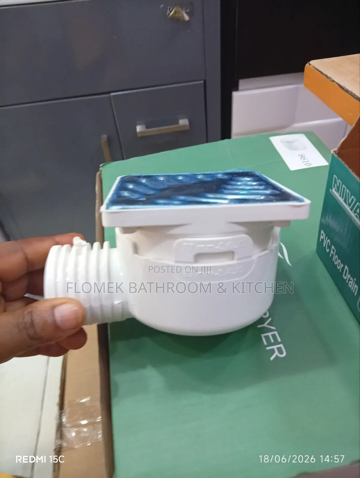 Durable 10x10 PVC Floor Drain|Anti-Odor Bathroom Kitchen Drain Cover