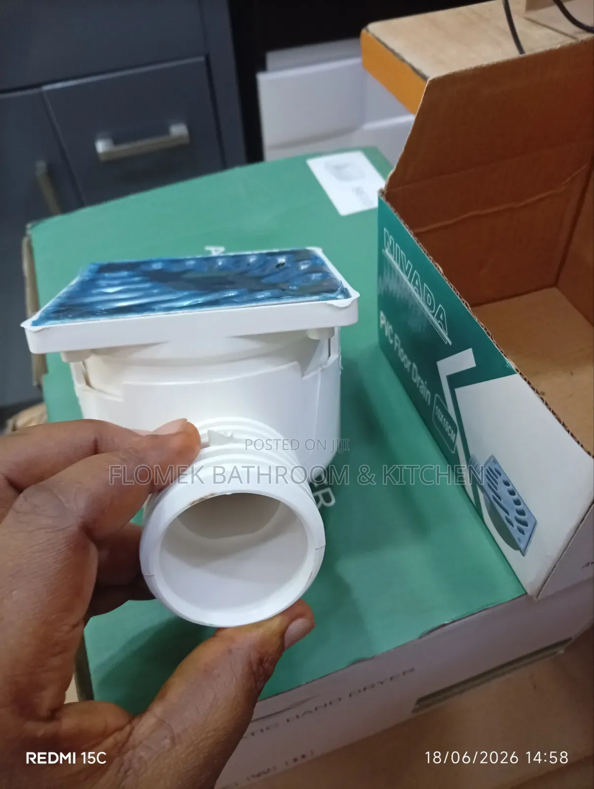 Durable 10x10 PVC Floor Drain|Anti-Odor Bathroom Kitchen Drain Cover