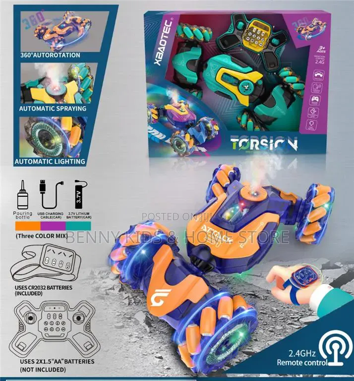Torsion Car With Remote Control and Projector Watch