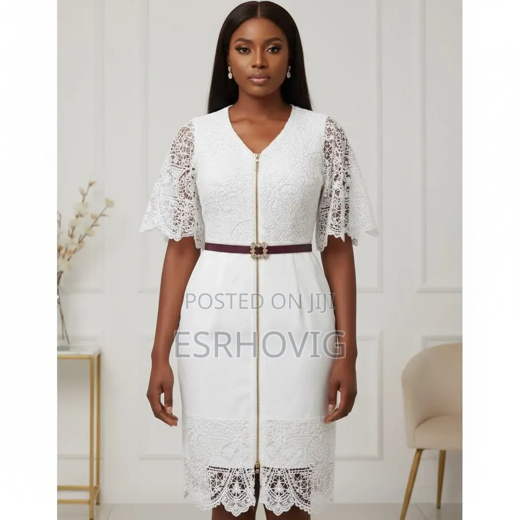 Lace Detail Short Sleeve Dress