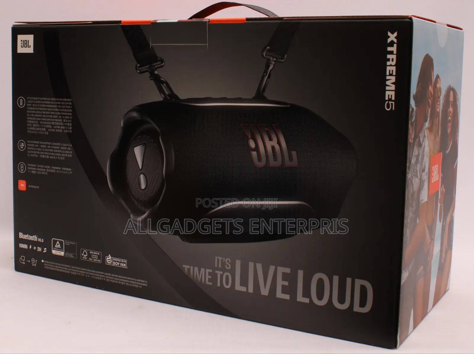 New JBL Xtreme 5 Portable Bluetooth Speaker With Shoulder Strap