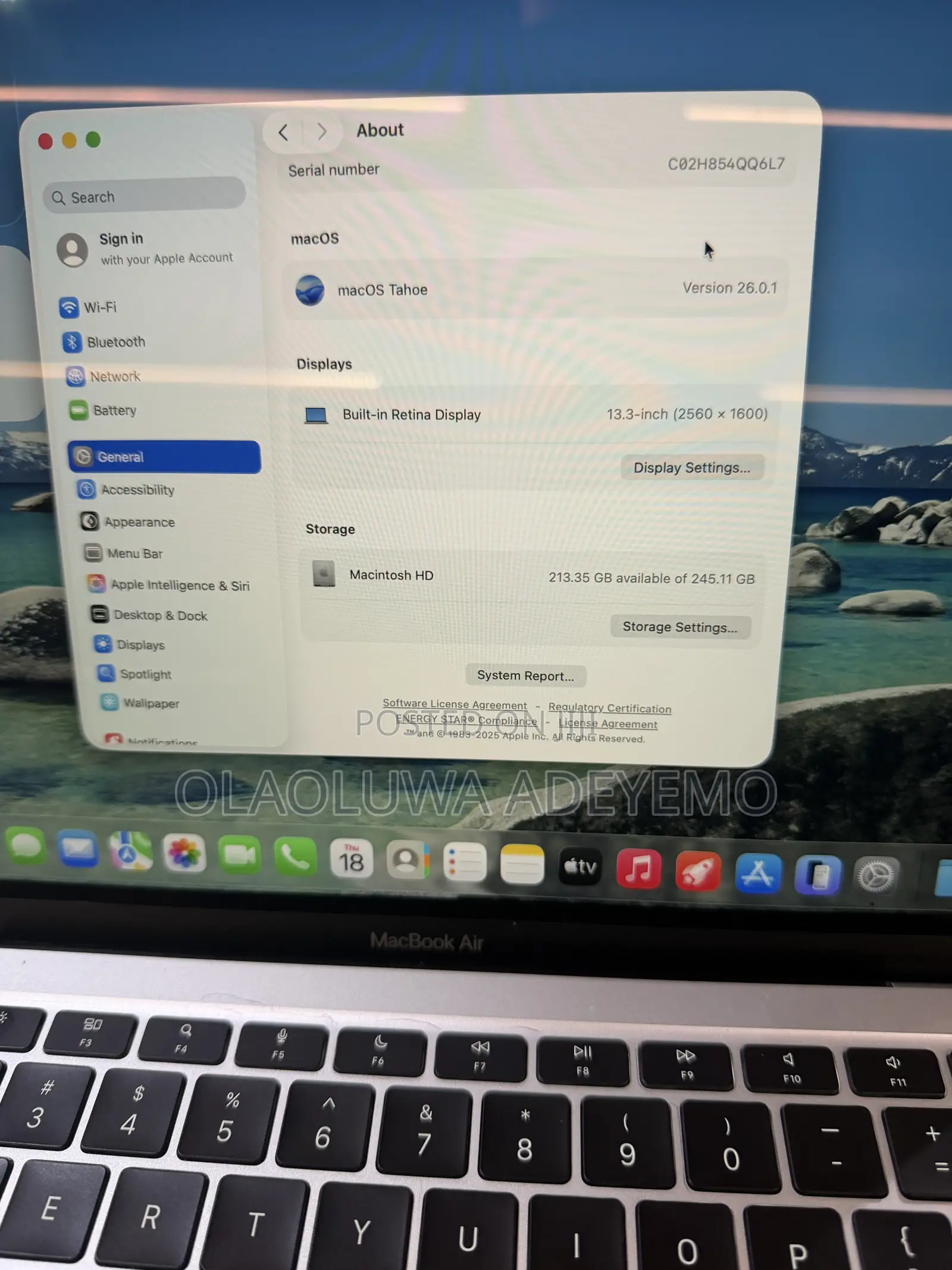 Laptop Apple MacBook Air 2020 M1 8GB Apple M1 SSD 256GB