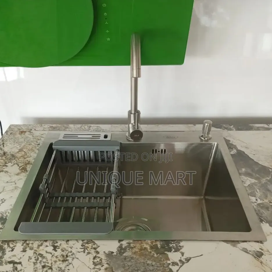 Quality Matt Steel Single Bowl Kitchen Sink With Accessories.