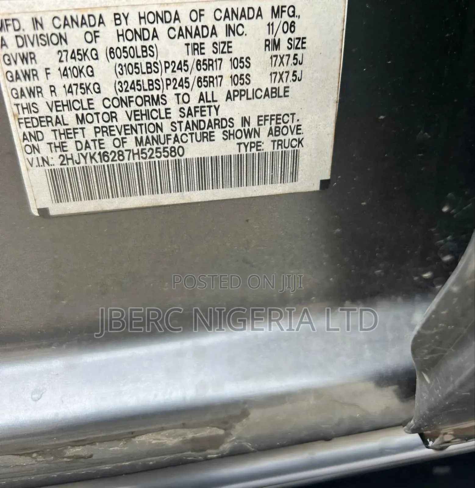 Honda Ridgeline 2007 Gray