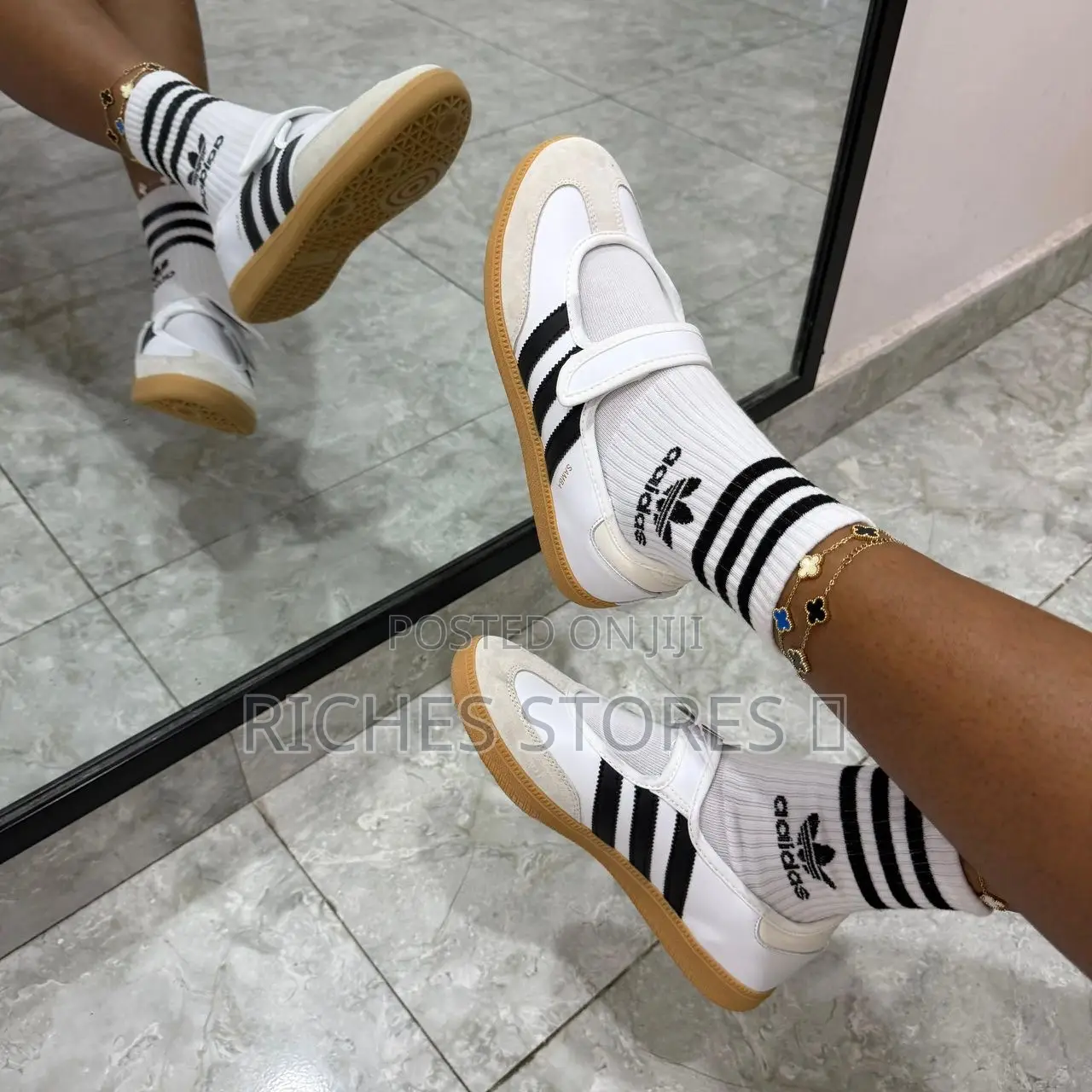 *Adidas Samba Jane “White” Luxury Sneakers *