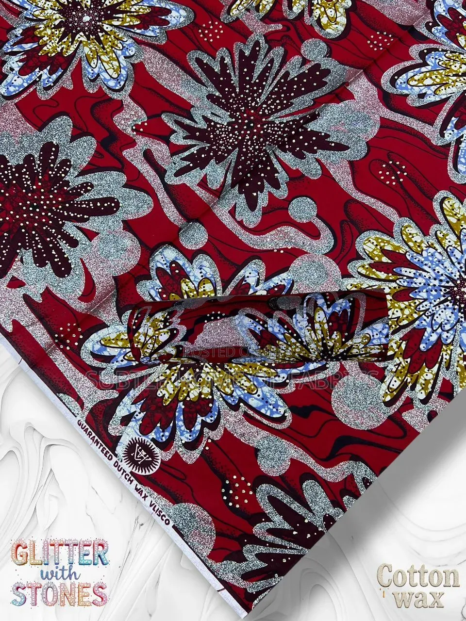 Original Luxury Embellished Stone Ankara for Bridal Box, Gifts