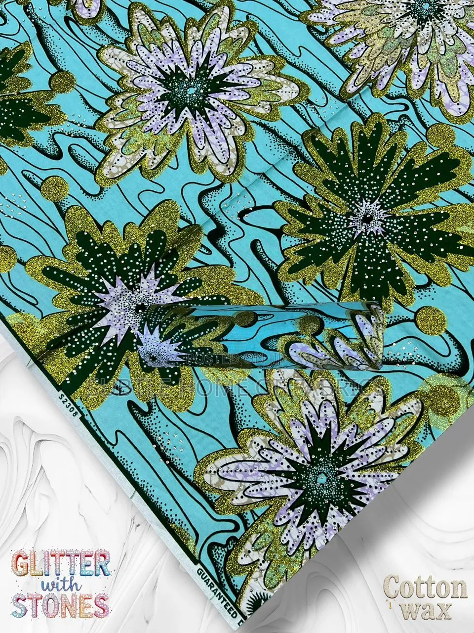 Original Luxury Embellished Stone Ankara for Bridal Box, Gifts