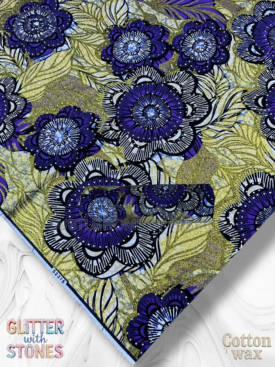 Original Luxury Embellished Stone Ankara for Bridal Box, Gifts