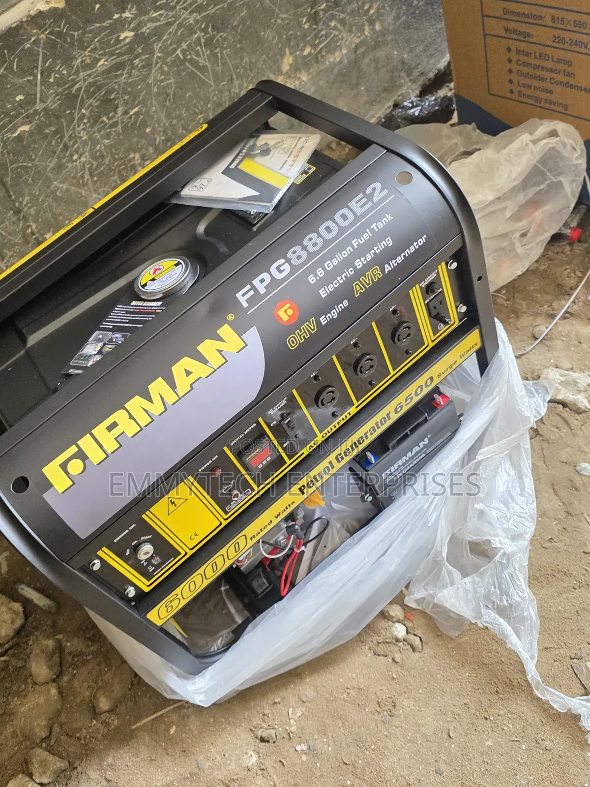 I Have Brand New Firman Black Petrol Gen 6.5kva 100%Copper Coil