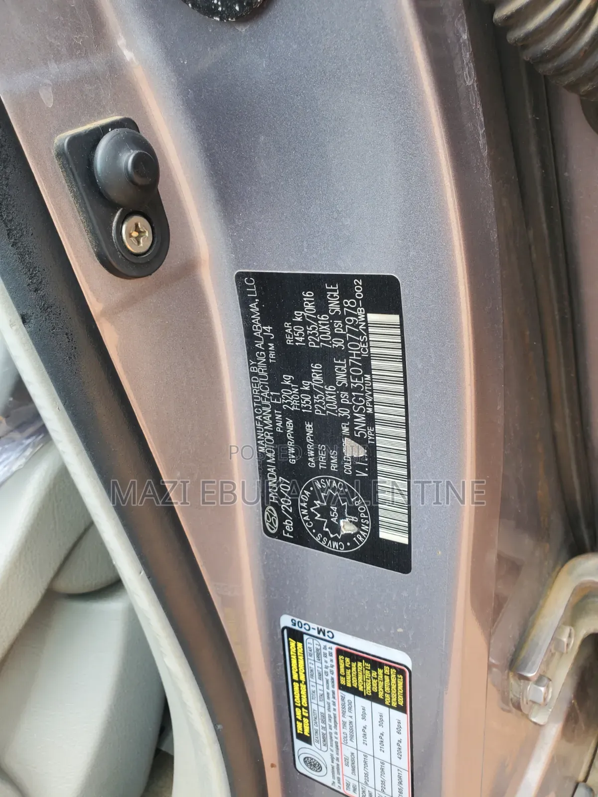 Hyundai Santa Fe 2007 Gray