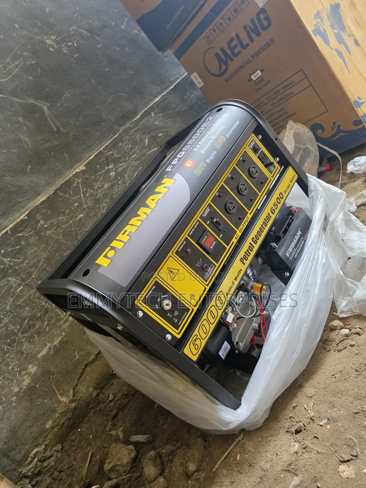 ☆¤Best Firman Black Petrol Generator 6.5kva 100%Copper Coil